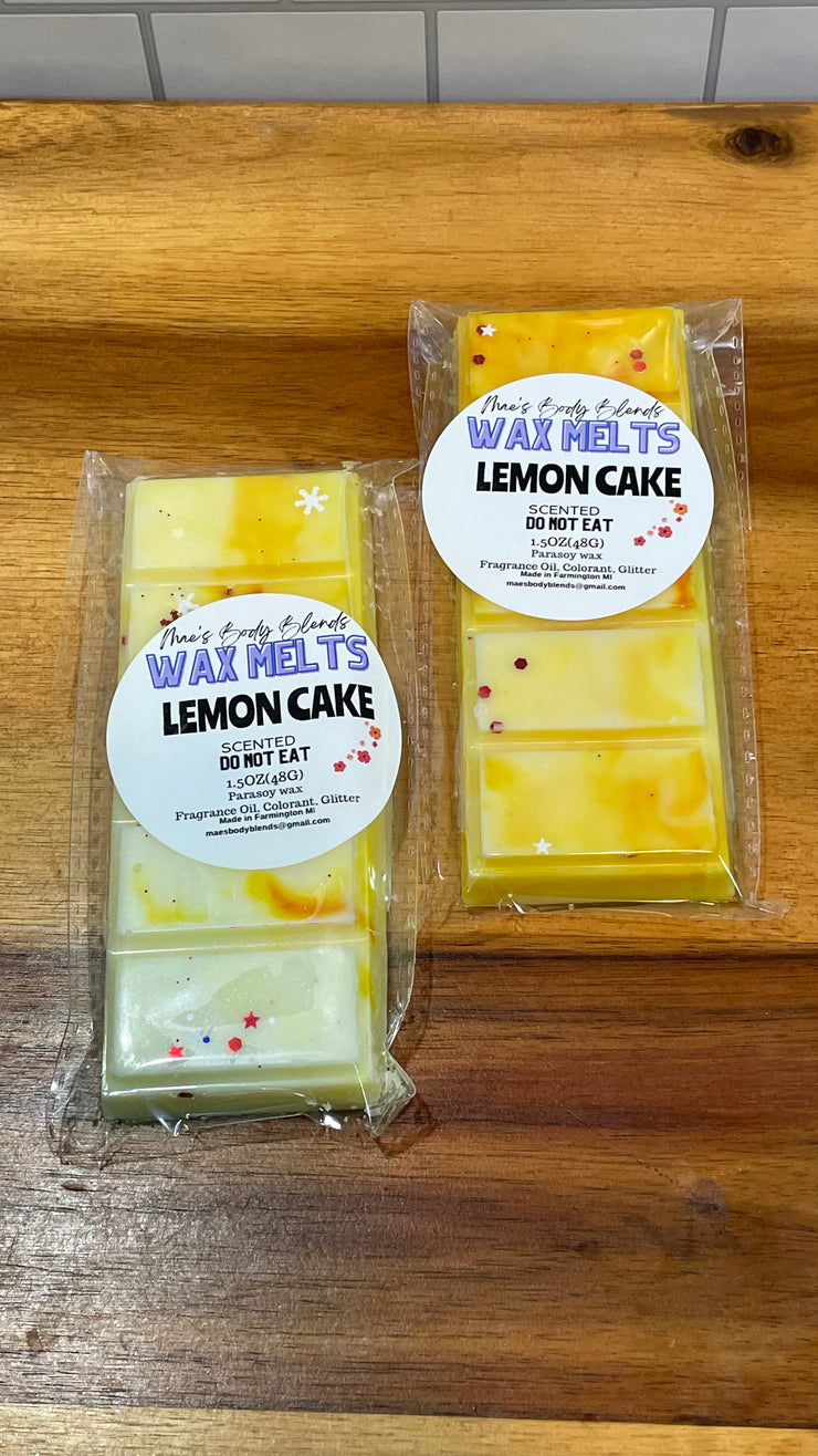Lemon Cake wax melt snap bar