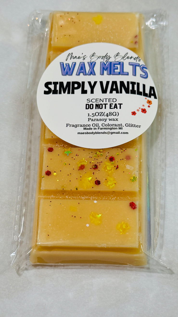 Vanilla wax melt snap bars