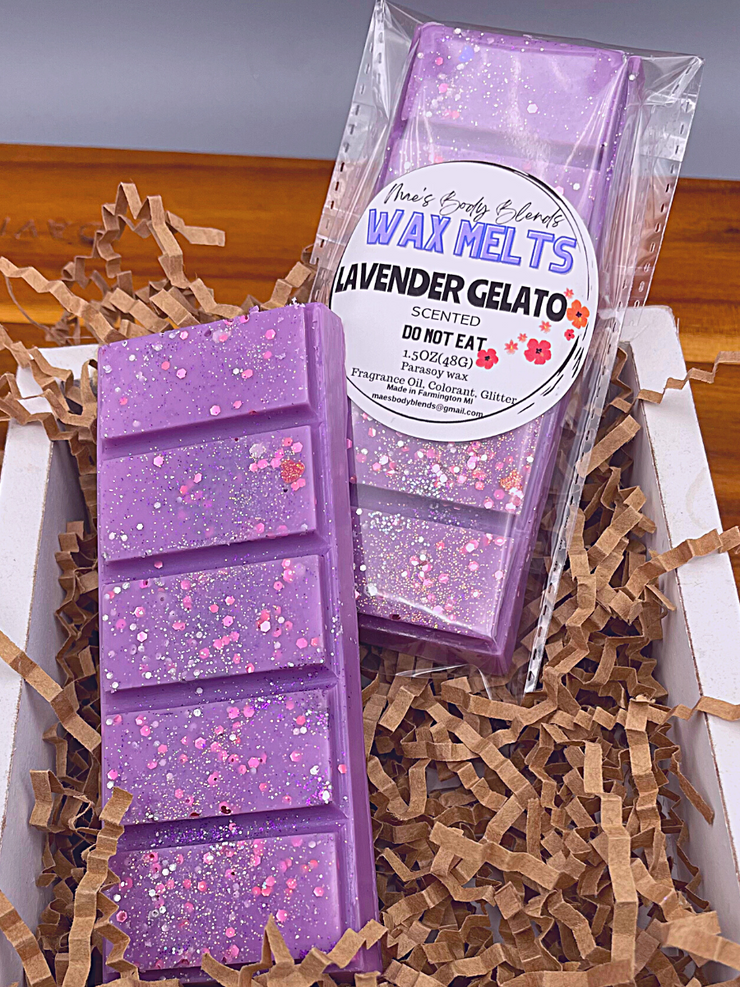 Lavender Gelato wax melt snap bars
